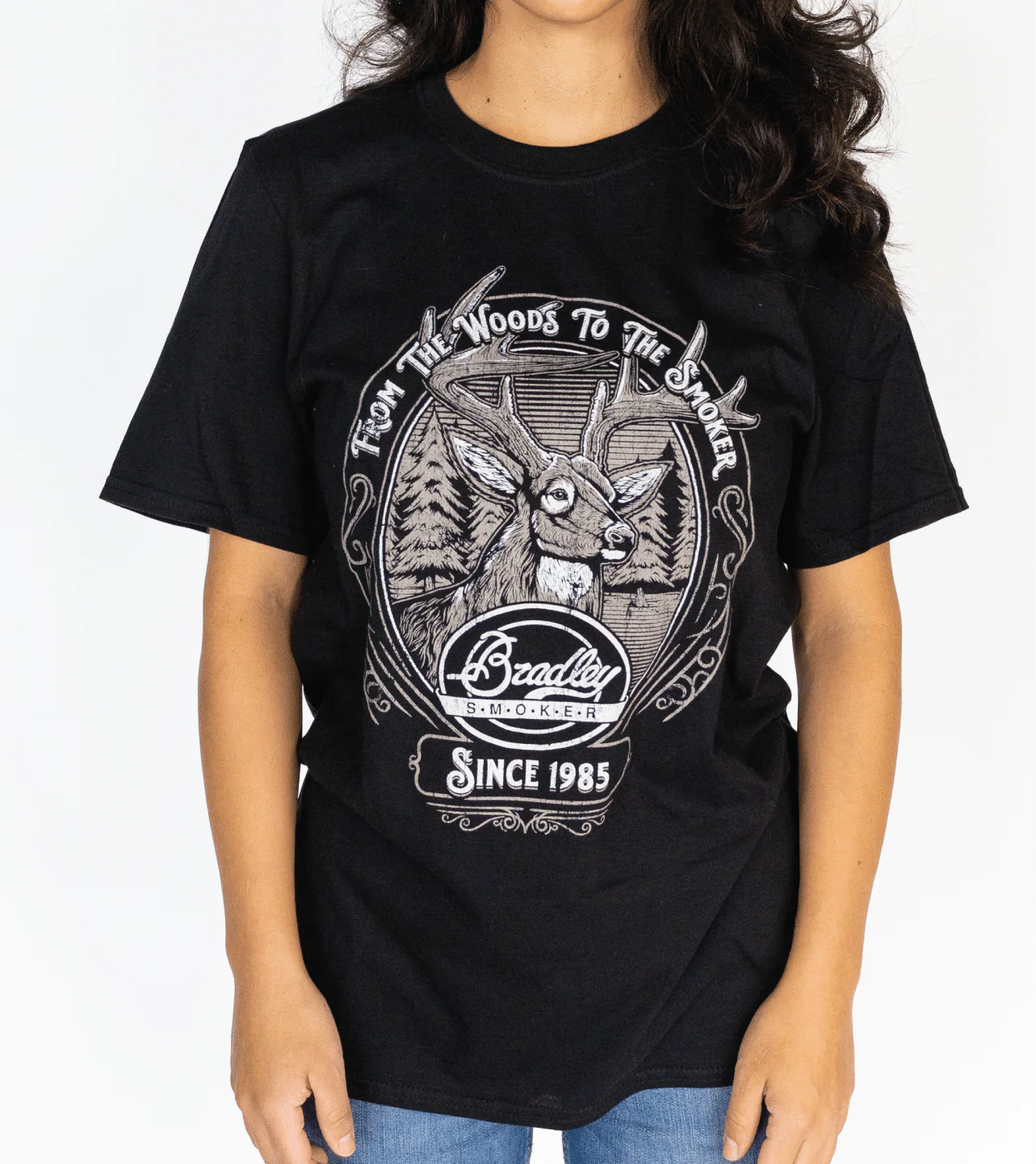 Bradley Deer T-Shirt, Black - Image 4